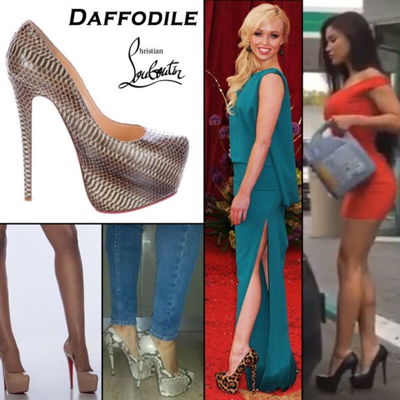 Christian Louboutin Silver Daffodile Python Platfo - Picture 10 of 10